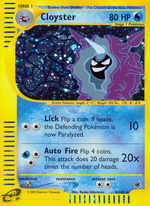 Cloyster (8/165) [Expedition: Base Set] | Exor Games New Glasgow