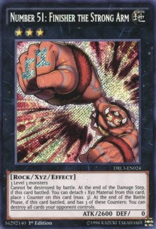 Number 51: Finisher the Strong Arm [DRL3-EN024] Secret Rare | Exor Games New Glasgow