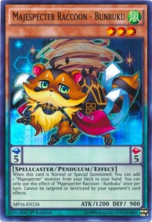 Majespecter Raccoon - Bunbuku [MP16-EN126] Ultra Rare | Exor Games New Glasgow