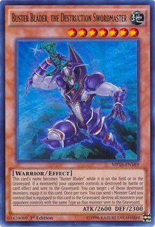 Buster Blader, the Destruction Swordmaster [MP16-EN189] Ultra Rare | Exor Games New Glasgow