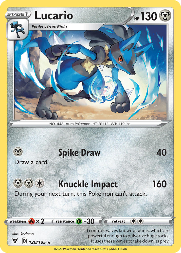 Lucario (120/185) [Sword & Shield: Vivid Voltage] | Exor Games New Glasgow