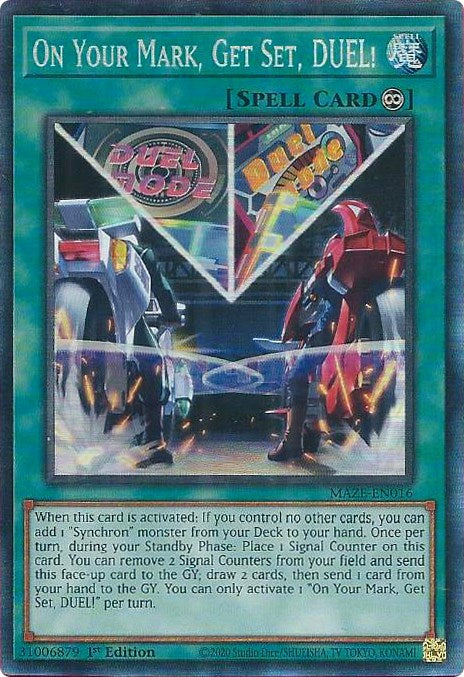 On Your Mark, Get Set, DUEL! [MAZE-EN016] Collector's Rare | Exor Games New Glasgow