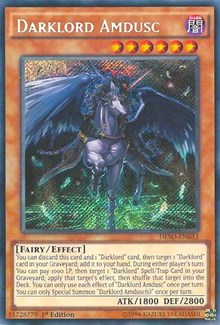 Darklord Amdusc [DESO-EN033] Secret Rare | Exor Games New Glasgow