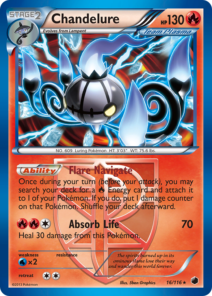 Chandelure (16/116) [Black & White: Plasma Freeze] | Exor Games New Glasgow