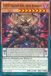 D/D/D Oblivion King Abyss Ragnarok (Starfoil) [SP17-EN029] Starfoil Rare | Exor Games New Glasgow