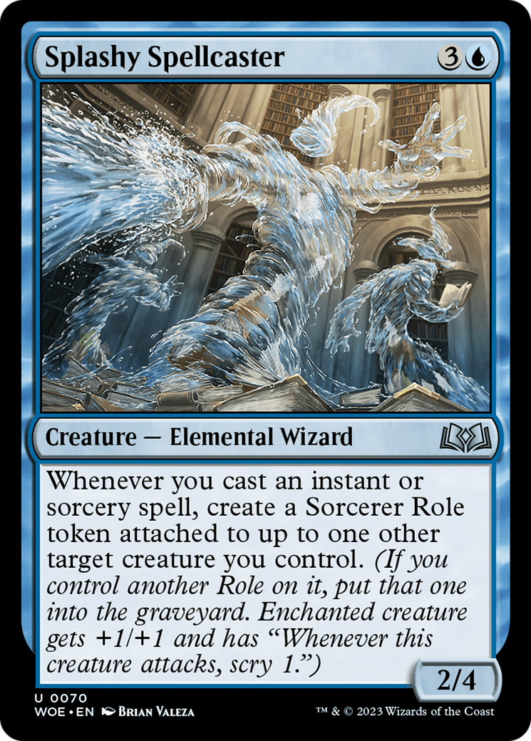 Splashy Spellcaster [Wilds of Eldraine] | Exor Games New Glasgow