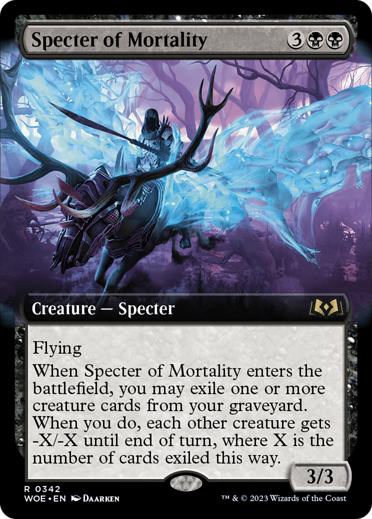 Specter of Mortality (Extended Art) [Wilds of Eldraine] | Exor Games New Glasgow