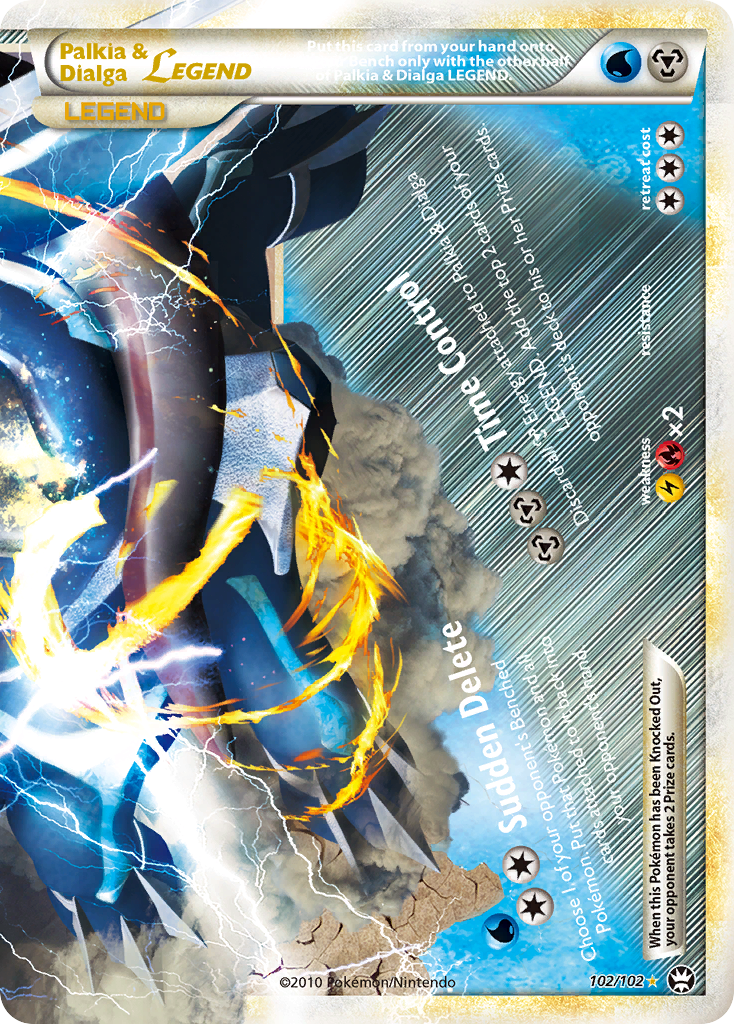 Palkia & Dialga LEGEND (102/102) [HeartGold & SoulSilver: Triumphant] | Exor Games New Glasgow