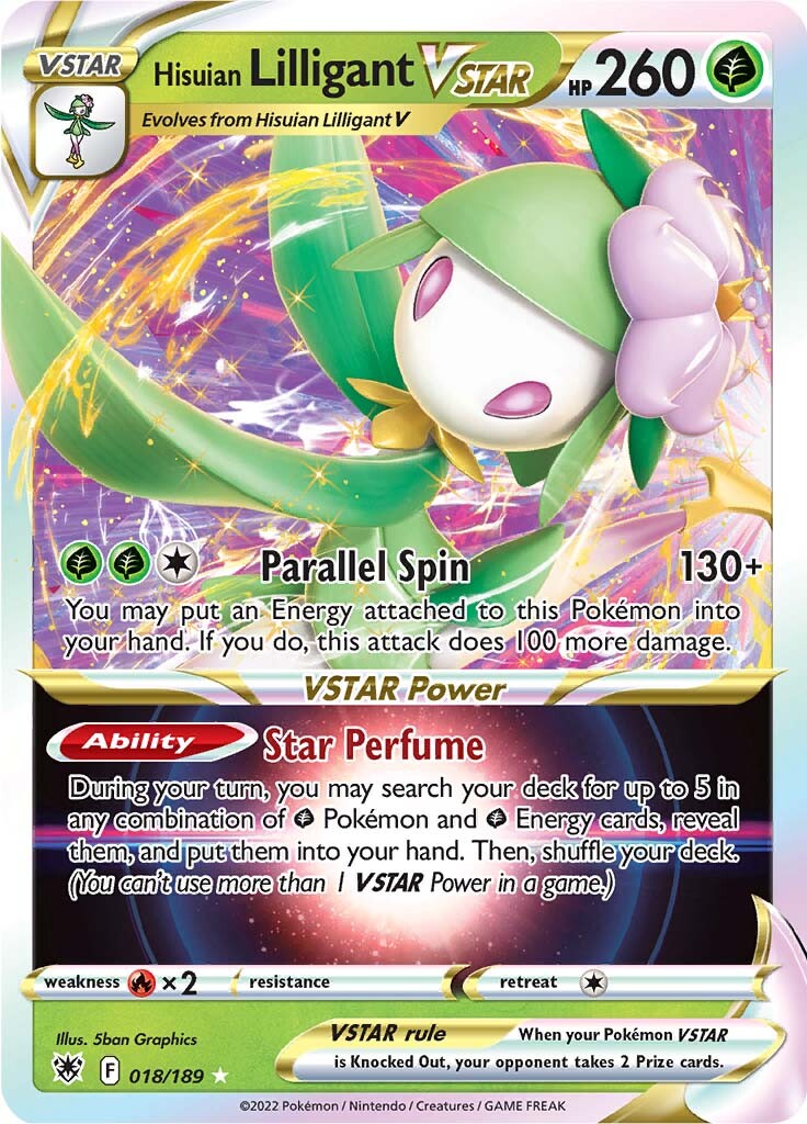 Hisuian Lilligant VSTAR (018/189) [Sword & Shield: Astral Radiance] | Exor Games New Glasgow