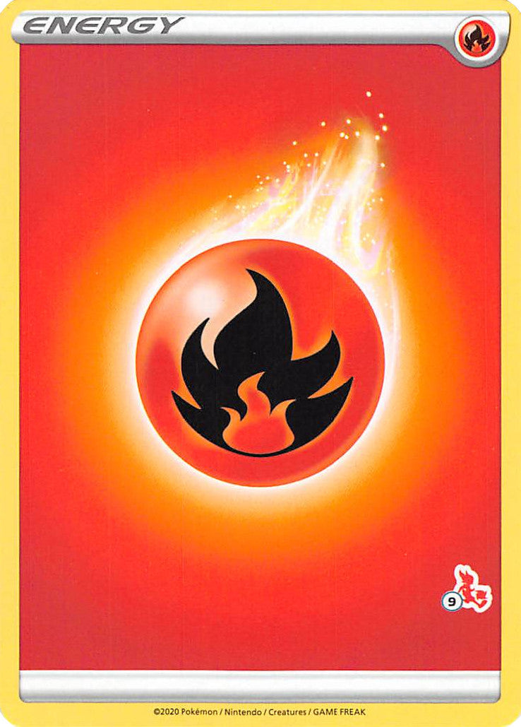 Fire Energy (Cinderace Stamp #9) [Battle Academy 2022] | Exor Games New Glasgow