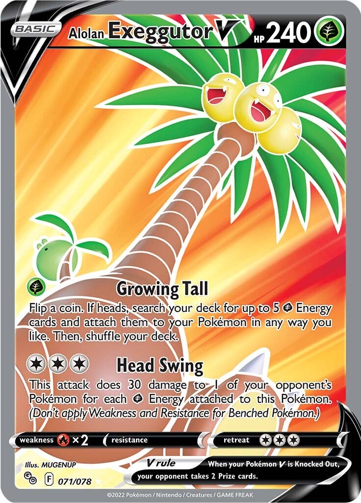 Alolan Exeggutor V (071/078) [Pokémon GO] | Exor Games New Glasgow