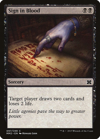 Sign in Blood [Modern Masters 2015] | Exor Games New Glasgow