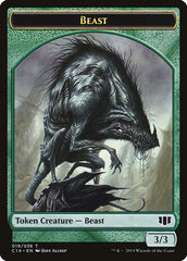 Elemental // Beast (019/036) Double-sided Token [Commander 2014 Tokens] | Exor Games New Glasgow