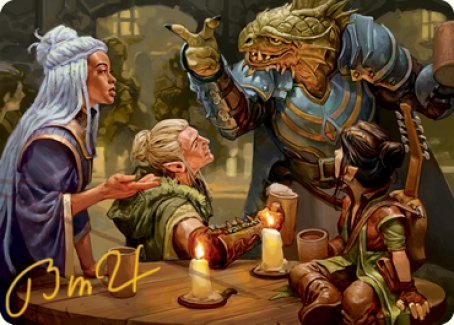 You Meet in a Tavern Art Card (Gold-Stamped Signature) [Dungeons & Dragons: Adventures in the Forgotten Realms Art Series] | Exor Games New Glasgow