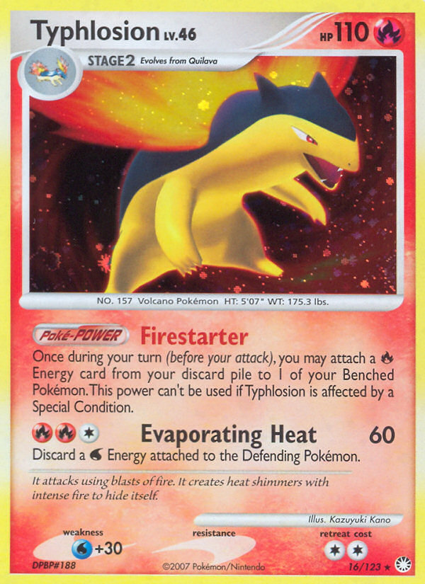 Typhlosion (16/123) [Diamond & Pearl: Mysterious Treasures] | Exor Games New Glasgow