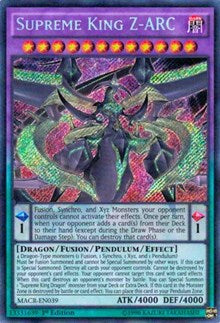 Supreme King Z-ARC [MACR-EN039] Secret Rare | Exor Games New Glasgow