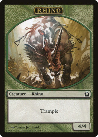 Rhino Token [Return to Ravnica Tokens] | Exor Games New Glasgow