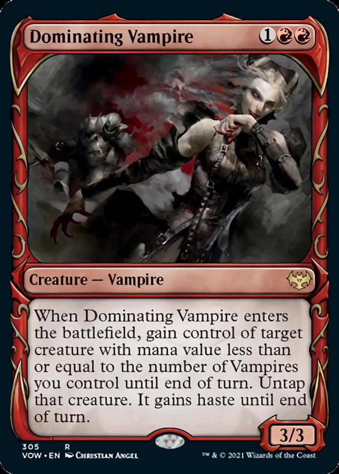 Dominating Vampire (Showcase Fang Frame) [Innistrad: Crimson Vow] | Exor Games New Glasgow
