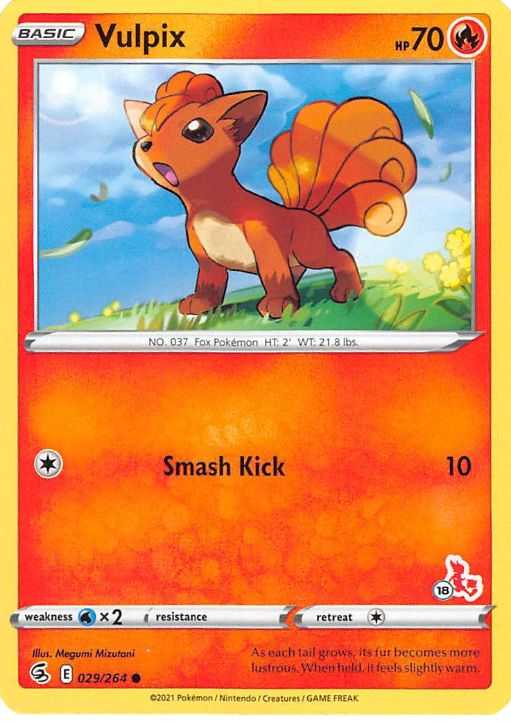 Vulpix (029/264) (Cinderace Stamp #18) [Battle Academy 2022] | Exor Games New Glasgow