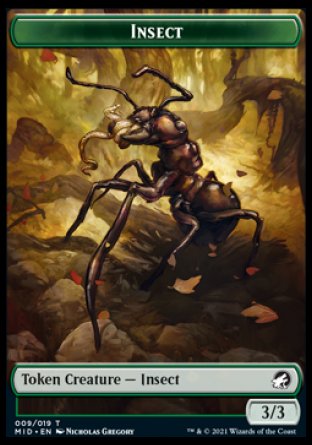 Insect Token [Innistrad: Midnight Hunt Tokens] | Exor Games New Glasgow