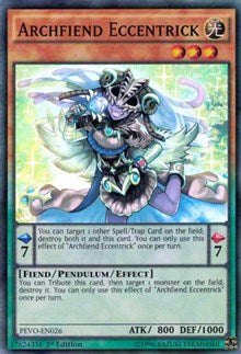 Archfiend Eccentrick [PEVO-EN026] Super Rare | Exor Games New Glasgow