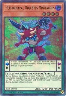 Performapal Odd-Eyes Minitaurus [BLLR-EN002] Ultra Rare | Exor Games New Glasgow