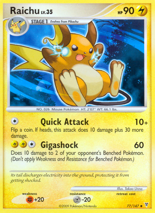 Raichu (77/147) [Platinum: Supreme Victors] | Exor Games New Glasgow