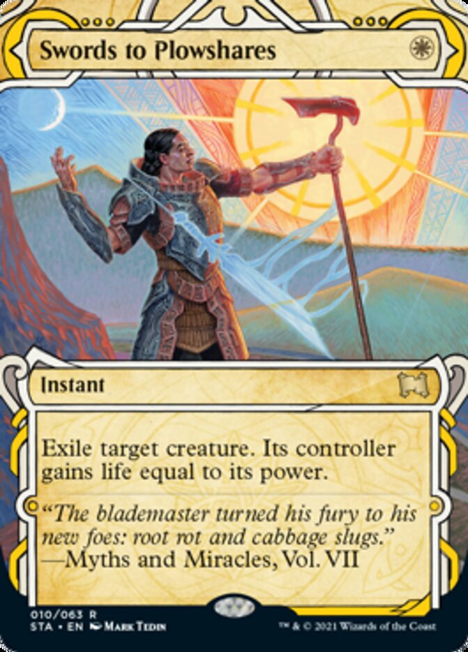 Swords to Plowshares (Etched Foil) [Strixhaven Mystical Archive] | Exor Games New Glasgow