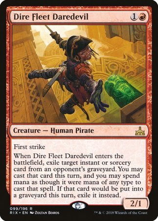 Dire Fleet Daredevil [Rivals of Ixalan] | Exor Games New Glasgow