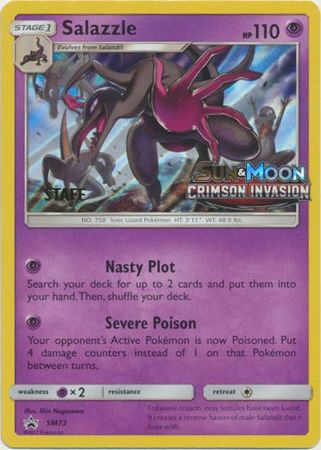 Salazzle (SM73) (Staff Prerelease Promo) [Sun & Moon: Black Star Promos] | Exor Games New Glasgow