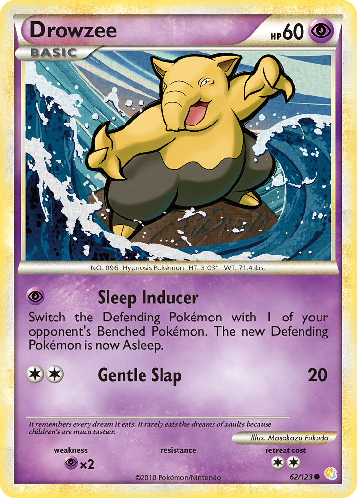 Drowzee (62/123) [HeartGold & SoulSilver: Base Set] | Exor Games New Glasgow