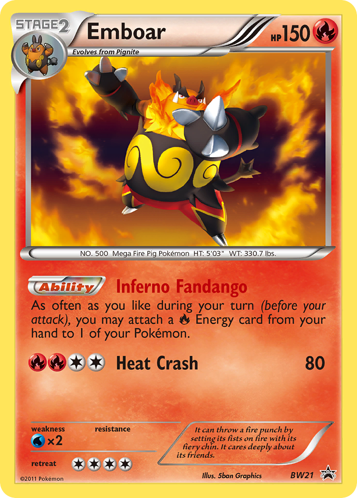 Emboar (BW21) [Black & White: Black Star Promos] | Exor Games New Glasgow