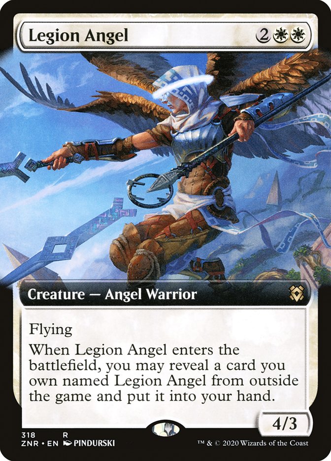 Legion Angel (Extended Art) [Zendikar Rising] | Exor Games New Glasgow