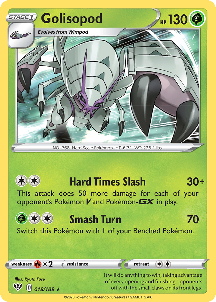 Golisopod (018/189) [Sword & Shield: Darkness Ablaze] | Exor Games New Glasgow