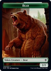 Bear // Food (17) Double-sided Token [Throne of Eldraine Tokens] | Exor Games New Glasgow