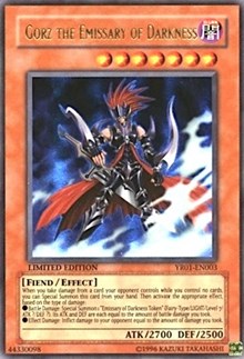 Gorz the Emissary of Darkness [YR01-EN003] Ultra Rare | Exor Games New Glasgow