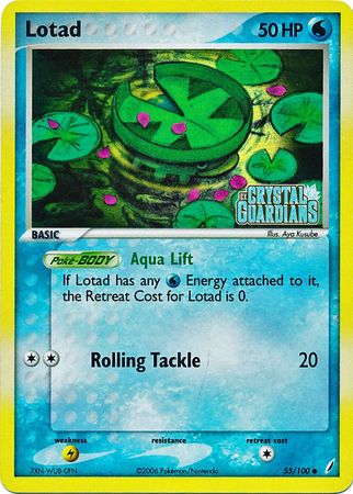 Lotad (55/100) (Stamped) [EX: Crystal Guardians] | Exor Games New Glasgow