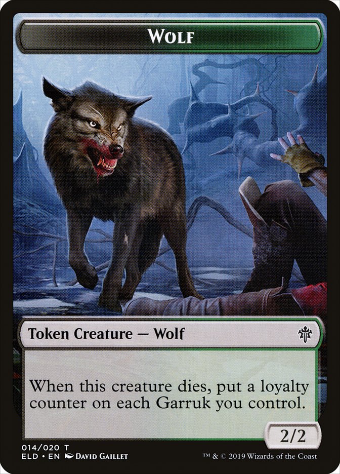 Wolf [Throne of Eldraine Tokens] | Exor Games New Glasgow