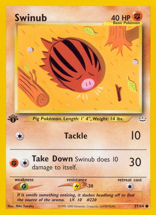 Swinub (57/64) [Neo Revelation 1st Edition] | Exor Games New Glasgow