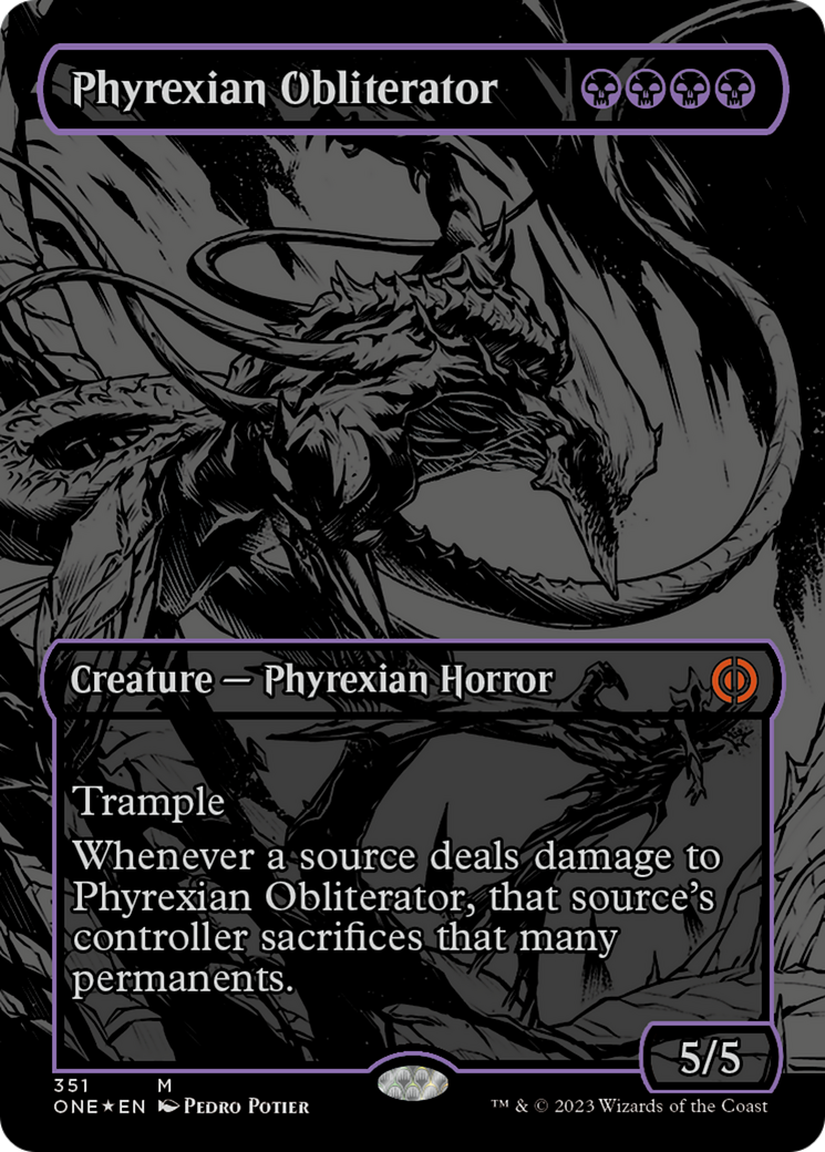 Phyrexian Obliterator (Oil Slick Raised Foil) [Phyrexia: All Will Be One] | Exor Games New Glasgow