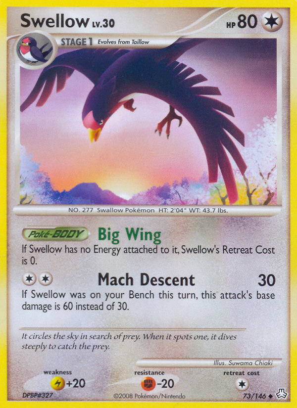 Swellow (73/146) [Diamond & Pearl: Legends Awakened] | Exor Games New Glasgow