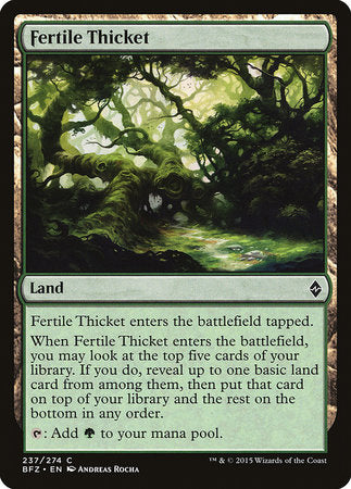 Fertile Thicket [Battle for Zendikar] | Exor Games New Glasgow