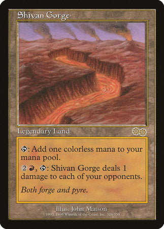 Shivan Gorge [Urza's Saga] | Exor Games New Glasgow