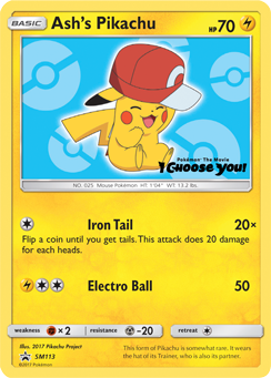 Ash's Pikachu (SM113) [Sun & Moon: Black Star Promos] | Exor Games New Glasgow