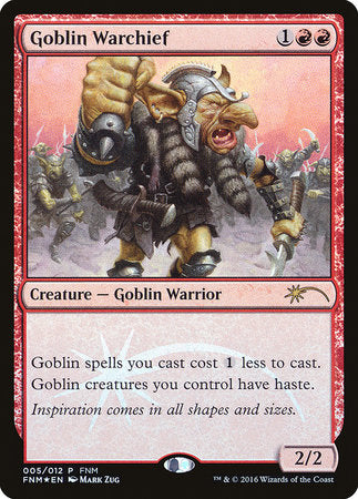 Goblin Warchief (2016) [Friday Night Magic 2016] | Exor Games New Glasgow