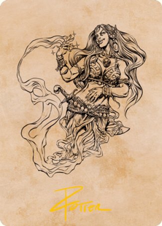 Djinni Windseer (Showcase) Art Card (Gold-Stamped Signature) [Dungeons & Dragons: Adventures in the Forgotten Realms Art Series] | Exor Games New Glasgow