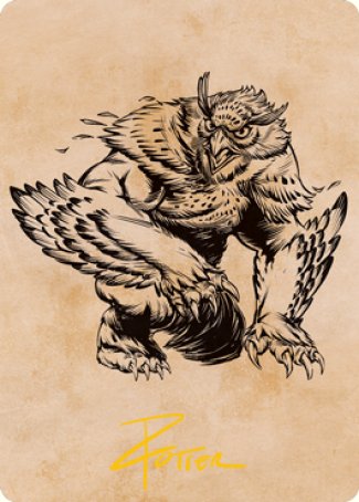 Owlbear (Showcase) Art Card (Gold-Stamped Signature) [Dungeons & Dragons: Adventures in the Forgotten Realms Art Series] | Exor Games New Glasgow