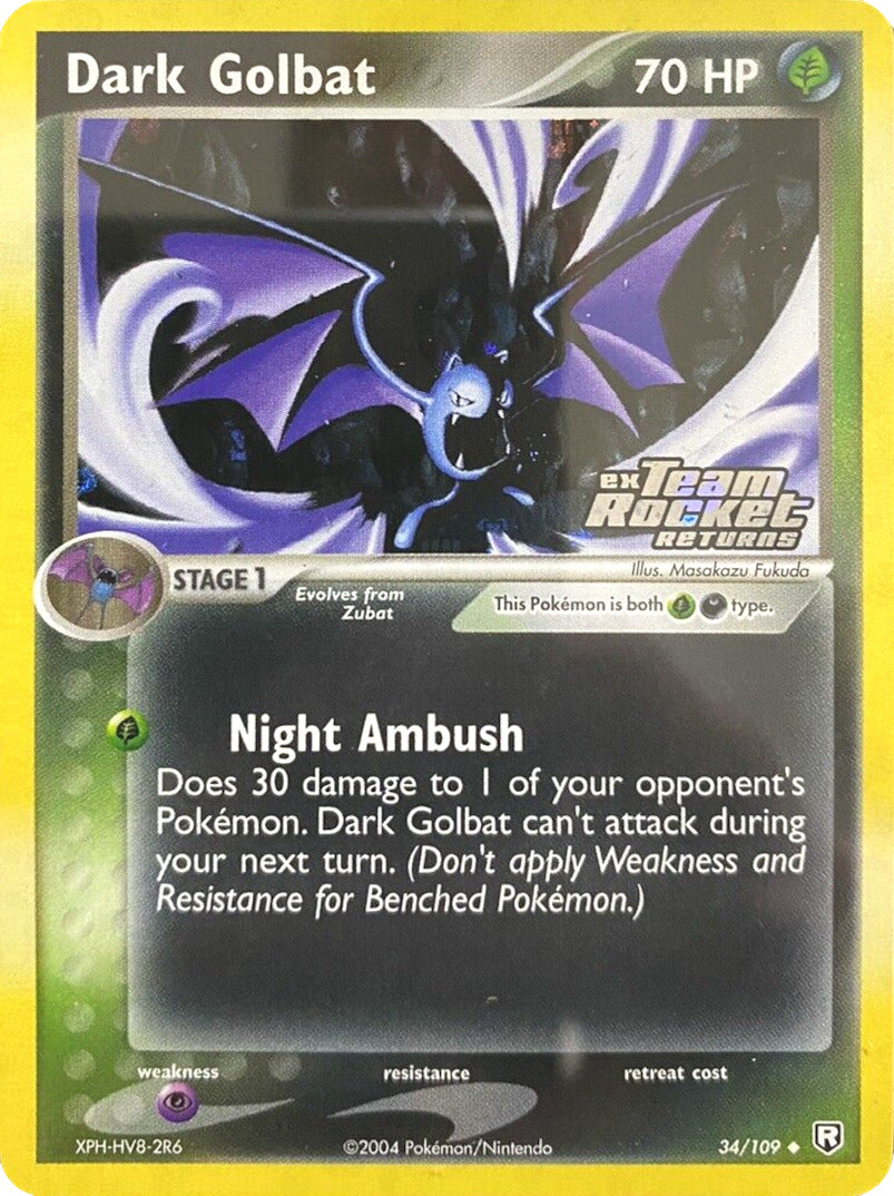 Dark Golbat (34/109) (Stamped) [EX: Team Rocket Returns] | Exor Games New Glasgow