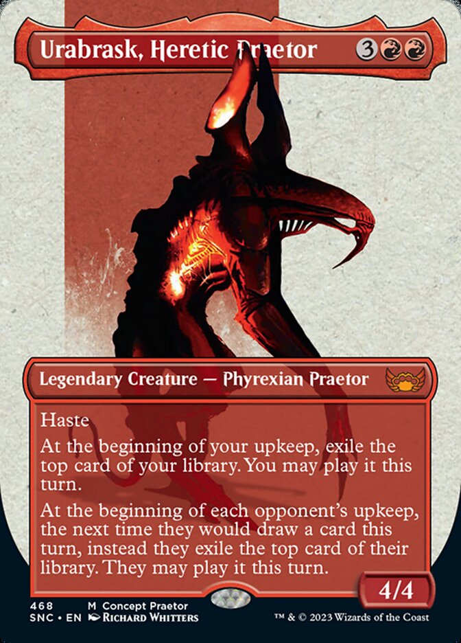 Urabrask, Heretic Praetor (Borderless Concept Praetors) [Phyrexia: All Will Be One] | Exor Games New Glasgow