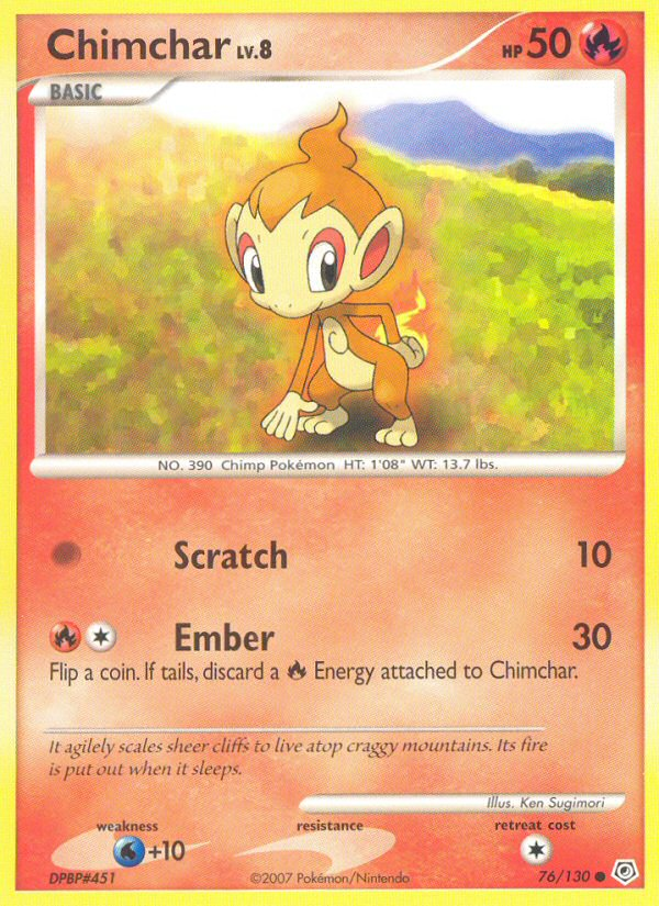 Chimchar (76/130) [Diamond & Pearl: Base Set] | Exor Games New Glasgow